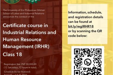 18th Class of the Certificate Course in IR and HRM (IRHR)