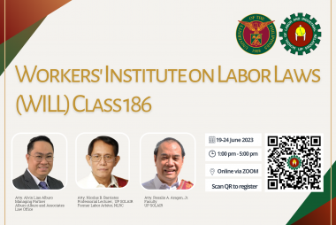 Workers' Institute on Labor Laws (WILL) Class 186